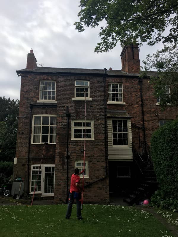 Three-Story Window Cleaning